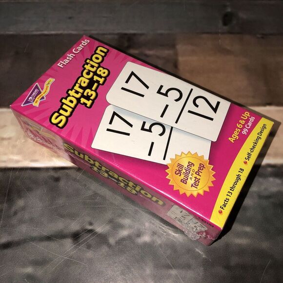 TREND‎ FLASH CARDS SUBTRACTION 13-18 (99 Cards) T-53104 NIP - Picture 3 of 3